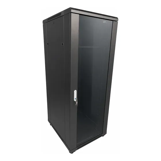 Rack Gabinete De Piso Desmontável Porta De Vidro 32U 600mm 800mm