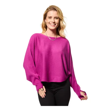 Tricot Feminino Manga Morcego Facinelli 651112