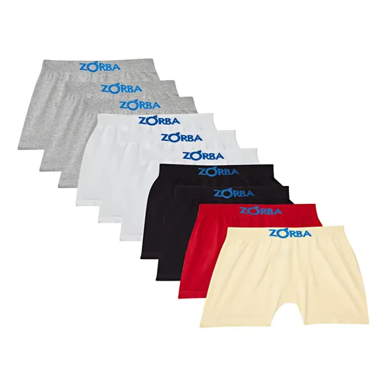 Kit 10 Cuecas Boxer Seamless Infantil Zorba
