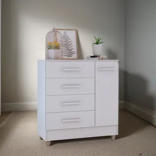 Comoda Atlanta Luxo 4 Gavetas 1 Porta Comoda Atlanta Luxo 4 Gavetas 1 Porta