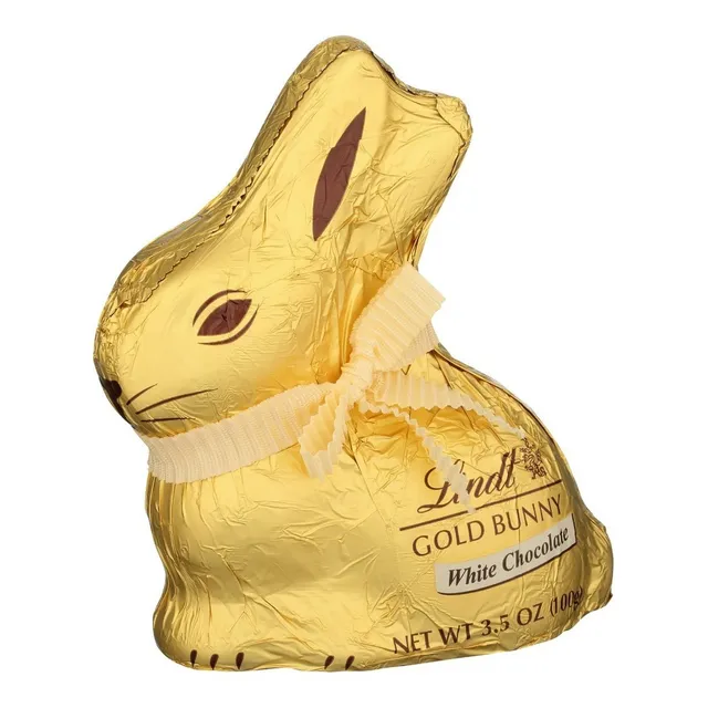 Conejo De Chocolate Blanco De Pascua Premium Lindt
