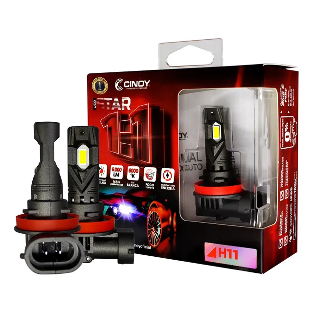 Lâmpada Super Led Cinoy Star Mini 6000k Sem Erro Plug Play