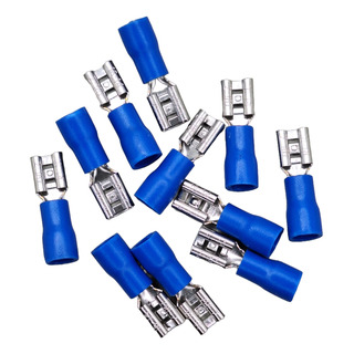 Terminal Faston Hembra Aislada Azul 12-10awg 100 Pzas Terminal Faston Hembra Aislada Azul 12-10awg 100 Pzas