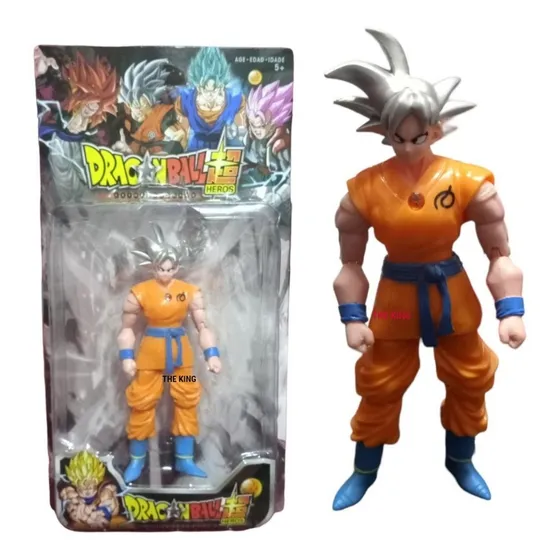 Muñeco Goku Ultra Instinto Dominado - Pelo Gris Dragon Ball