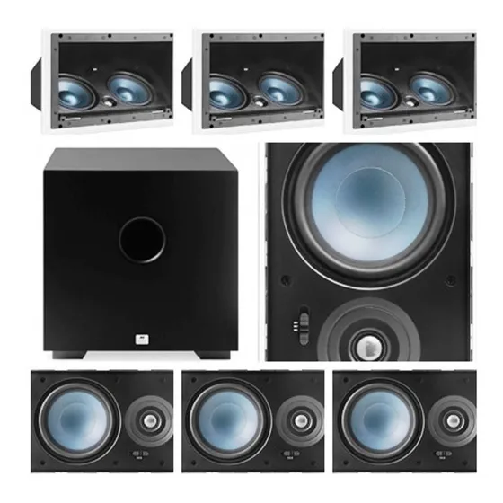 Kit Home 7.1 Aat  3 Cxs Lcr A100 + 4cxs Lre100 + Sub Cube 8