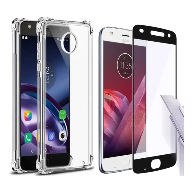 Kit Capa Capinha Para Motorola Moto Z2 Play + Pelicula