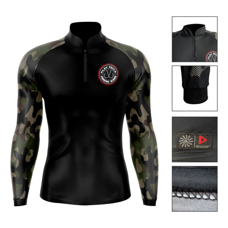 Camisa Camiseta Pesca Proteção Solar Uv50 Militar Camuflado Camisa Camiseta Pesca Proteção Solar Uv50 Militar Camuflado