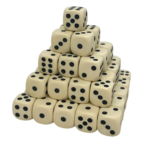 Juego De 10 Dados De 3 Caras Acrílicos – Ideales Para Juegos De Mesa Y Fiestas, Color Negro