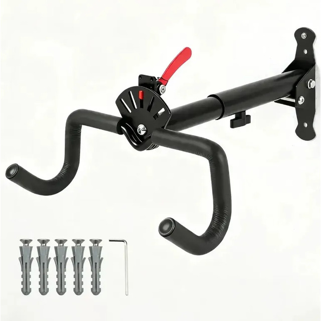 Suporte De Parede Para Bicicleta Giratório Universal De 360 Preto
