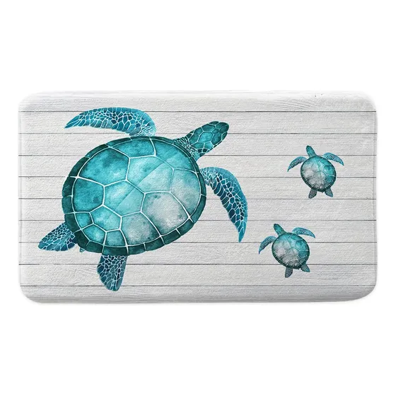 Tapete Baño Tortuga Marina Para Bonito Antideslizante Suelo