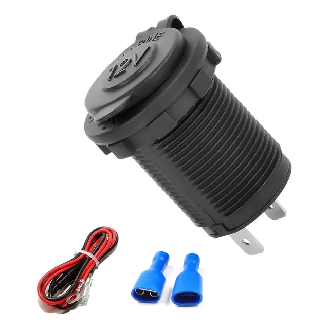 Kit Enchufe Toma 12v 24v Auto Bus Camión Camper Embarcación