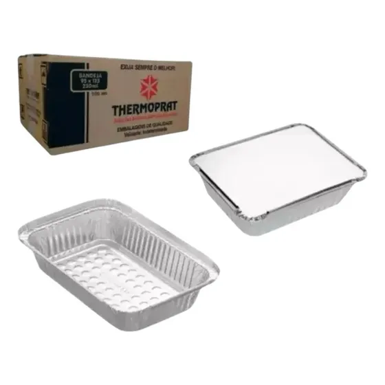 Marmitex Aluminio Retangular 230ml Marmitinha C/200 Unidades