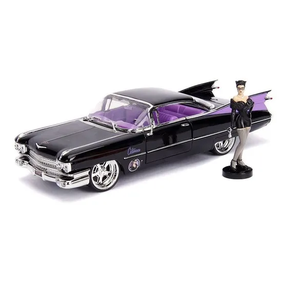 Catwoman y Cadillac Coupe Deville Dc Bombshells 1/24 Jada