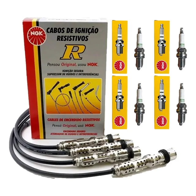 Kit Cables Y Bujias P/ Volkswagen Fox Suran Voyage Gol Trend