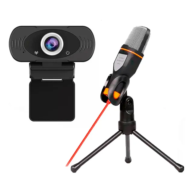 Combo Camara Web 1080 + Micrófono Pc Juegos Gaming Streaming