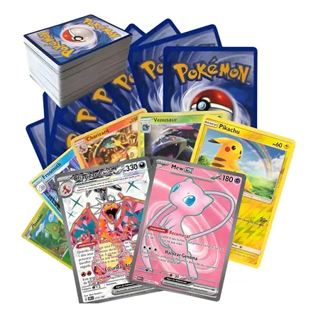 100 Cartas Pokémon C/ 10 Brilhantes E 2 Ultra Raras Original Pokemon Pt-br