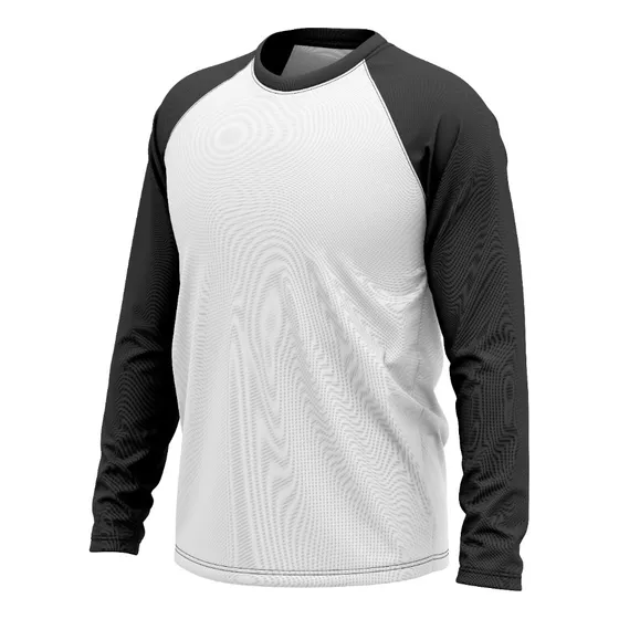 Camiseta Ranglan Manga Larga (poli-algodon) Para Hombre