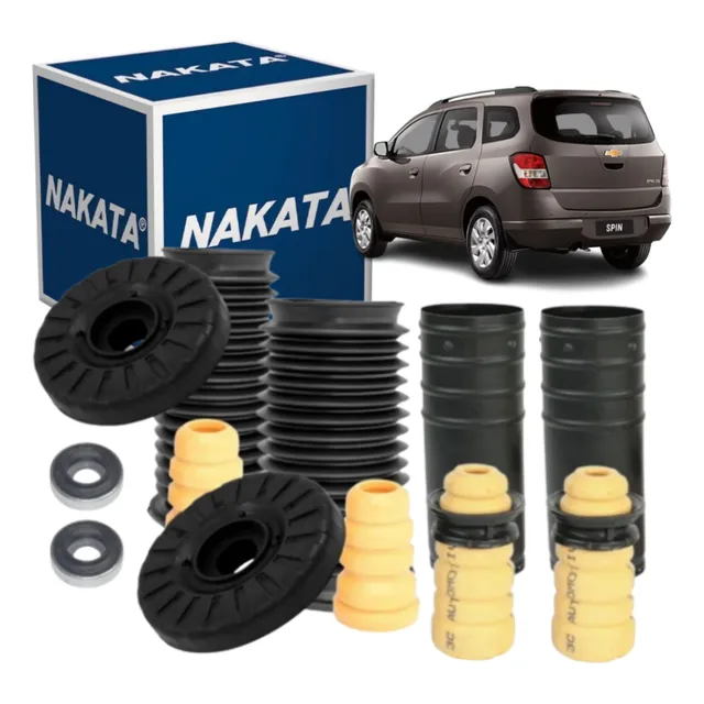 4 Kit Par Coxim Batente Dianteiro Traseiro Gm Spin - Nakata