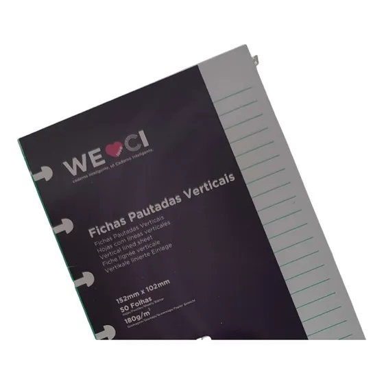Fichas Pautadas Vertical (10,2cm X 15,2cm)