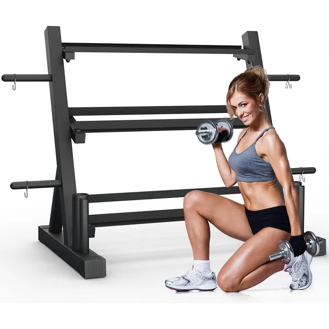 Soporte Para Mancuerna Gimnasio Casa Estante Acero Pesa 3