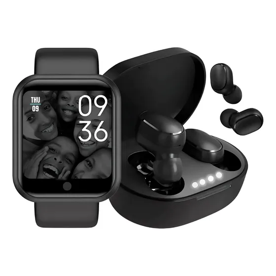 Relógio Smart Digital D20 Masculino / Feminino + Fone S/fio