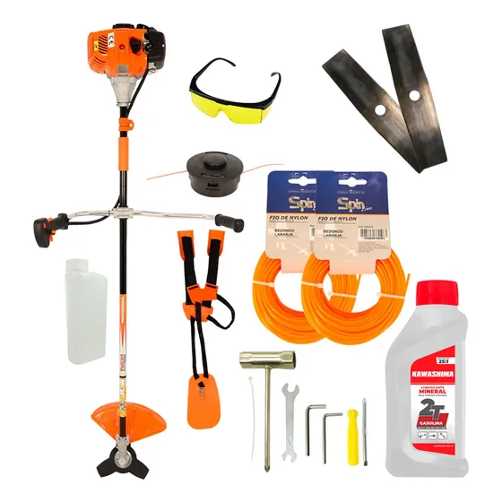 Roçadeira Profissional Vr520h 2t 52cc 2,5hp Com Kit Vulcan