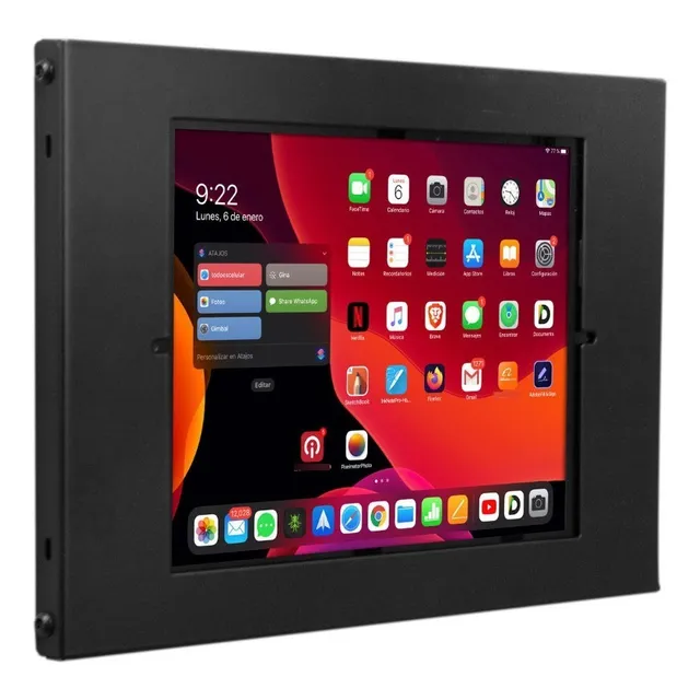 Base Metálica Muro Pared Seguridad Antirrobo Para iPad 10.2