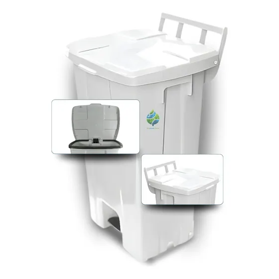 Lixeira De 100l Com Pedal E Tampa Basculante Ecoplastic Jsn