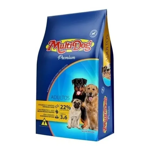 Ração Multidog Premium Carne Cães Adultos 15kg Bom E Barato 