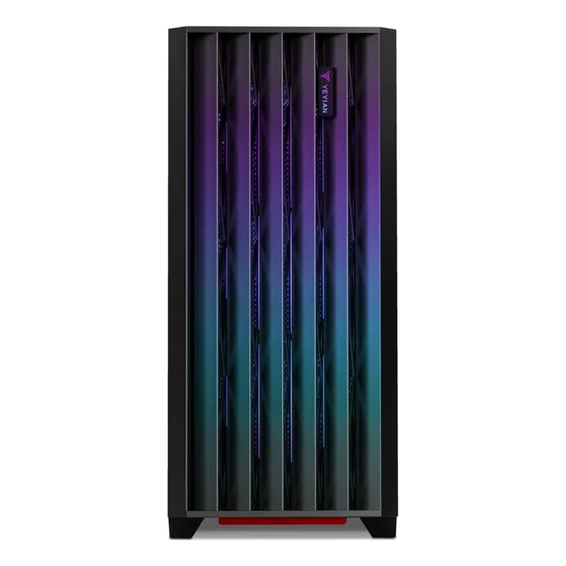 Gabinete Yeyian Phoenix con Ventana de Malla, Midi-Tower, ATX/Micro-ATX/Mini-ITX, USB 3.2, sin Fuente, 4 Ventiladores ARGB Instalados, Negro