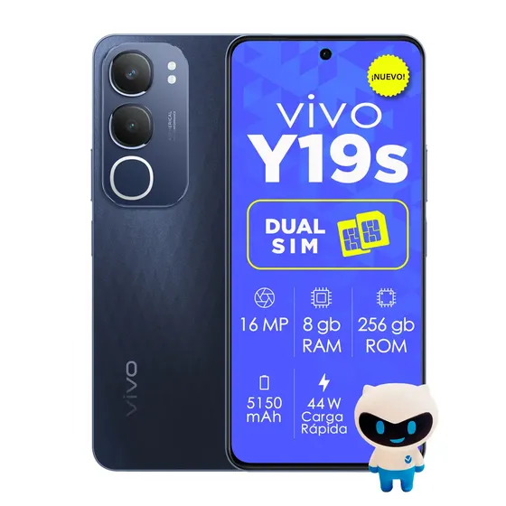 Vivo Celular Y19s Dual Sim Negro Desbloqueado 256 Gb 8 Gb Ram