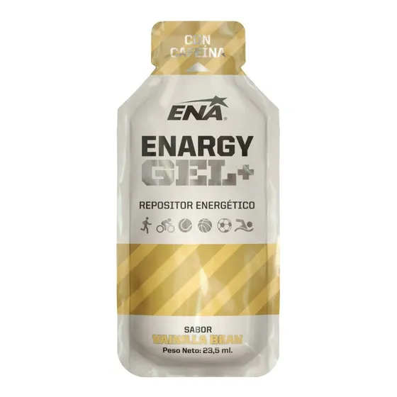 Ena Gel Sabor Vainilla Bean Enargy Gel + Cafeina Caja X 6 Un