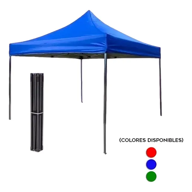 Toldo Plegable 3x3 Metros Lona Impermeable 20kg Reforzado