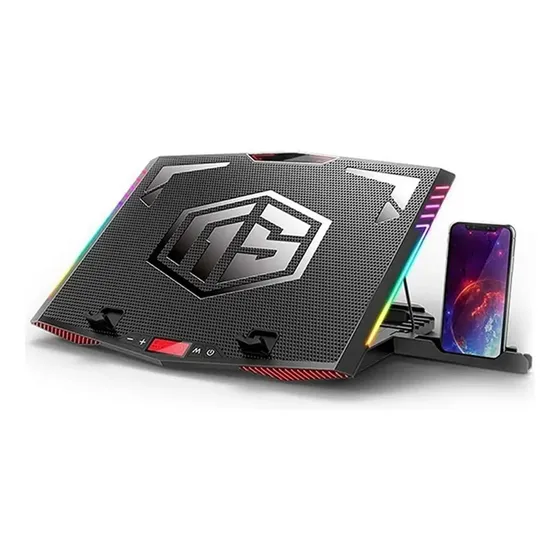 Cooler Halion HA-K7 RGB 3 Ventiladores Para Laptop 17\