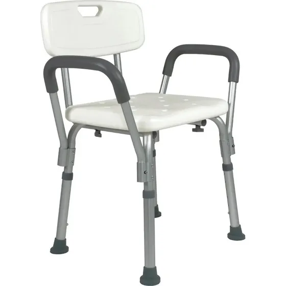 Silla Ducha Ortopédica Baño Con Respaldo Ajustable Aluminio