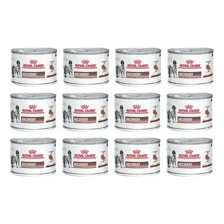 Royal Canin Veterinary Diet Canine Recovery alimento húmedo para perro gato adulto 12 latas de 195gr