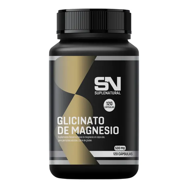 Suplenatural 2 Meses Glicinato De Magnesio 500mg X120 Cáps