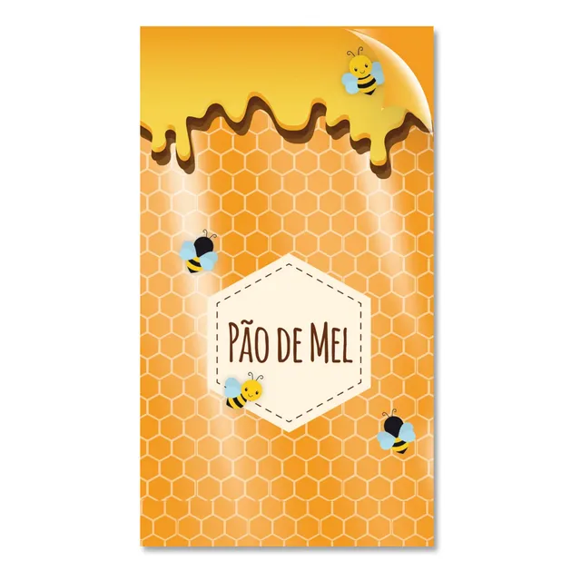 Saquinho Para Pão De Mel Decorado 11x19,5cm Cromus Com 50 Un
