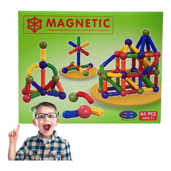 Juego De Bloques Magnéticos De Construcción Juego Didáctico
