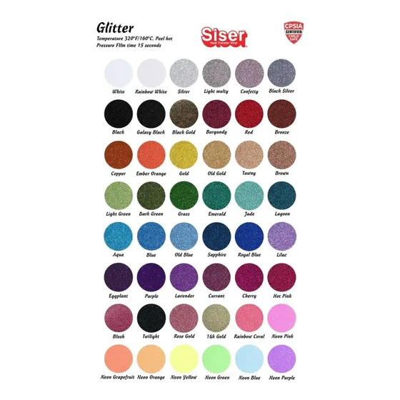 Mts Vinil Textil Siser Htv Glitter Escarchado 30 Cm 