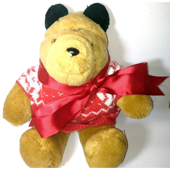 Oso De Peluche Motivo Navideño (largo 22cm, Ancho 15cm)