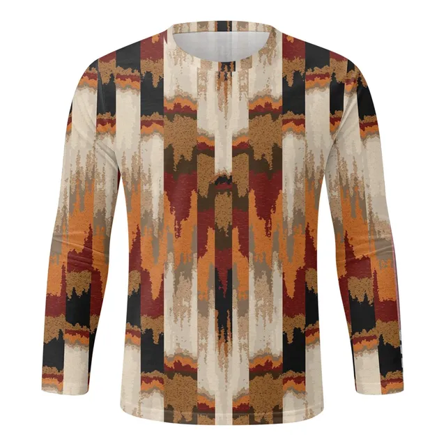 Informal Manga Larga Para Hombre Blusa Ajustada Raya