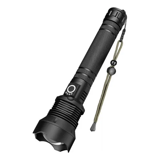Linterna Led Tactica Maxwell Recargable Zoom Alcance +700m Negro