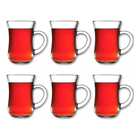 Set X6 Jarritos Taza Vaso Para Cafe Te De Vidrio 150ml Color 1