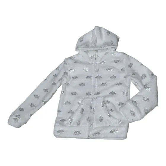 Campera Polar Soft Blanca Nubes Niñas Minimoda