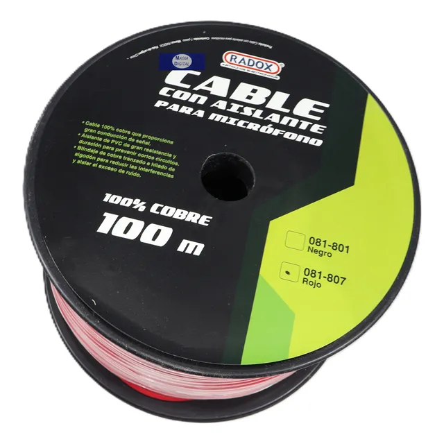 Cable Xlr Radox 081-807 Dmx Microfono 100mts 100% Cobre