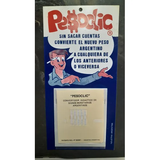 Antiguo Convertidor De Moneda Pesoclic Peso Argentino