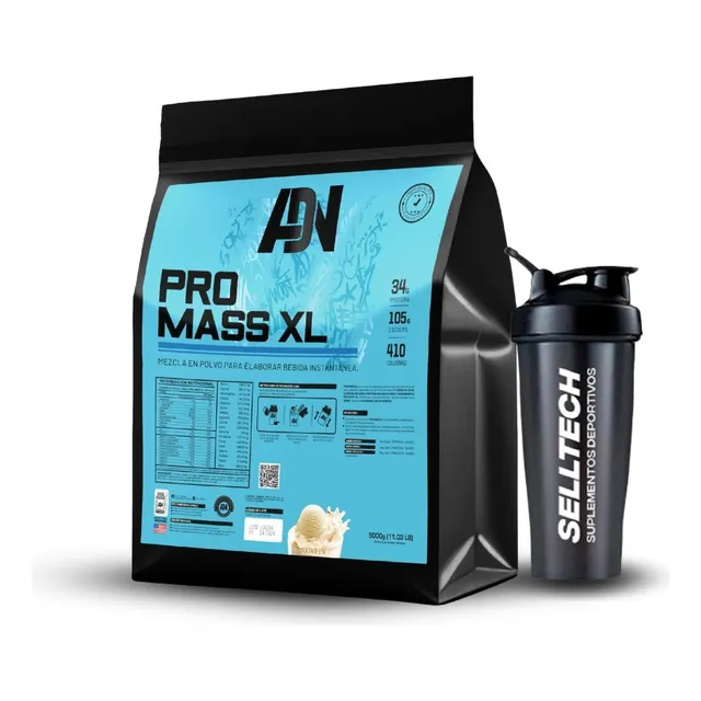 Proteína Adn Pro Mass Xl 5kg Vainilla + Shaker