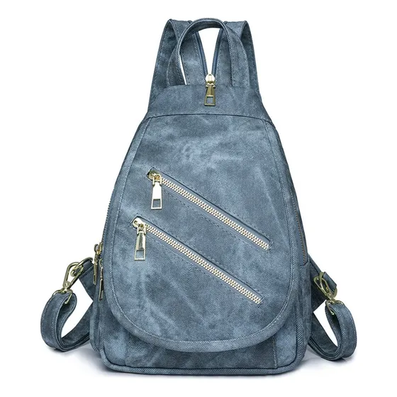 Bolso Morral Tela Oxford Pu Impermeable Mochila Con Solapa
