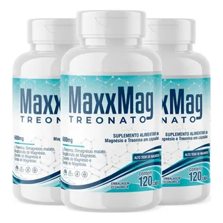 3 Maxxmag 5 MagnĂ©sio Treonato Sabor InsĂpido CĂĄpsulas 3 Maxxmag 5 MagnĂ©sio Treonato Sabor InsĂpido CĂĄpsulas